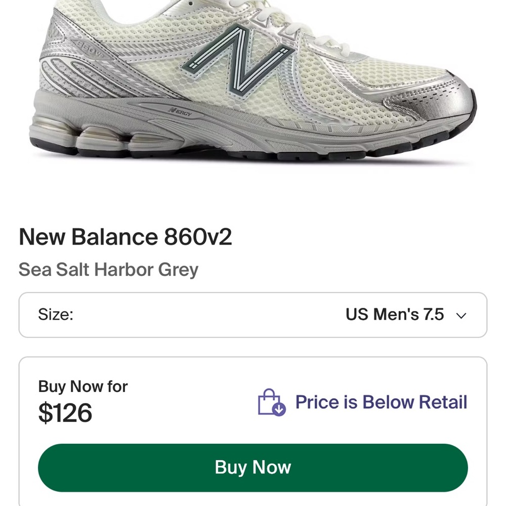 New Balance 860v2 Silver NEW